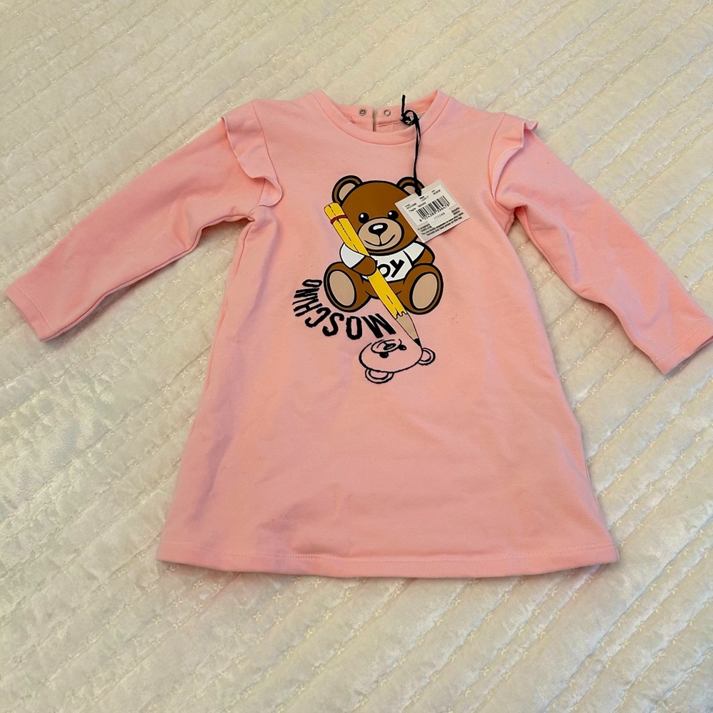 Brand new moschino toddler dress size 18/24 months
